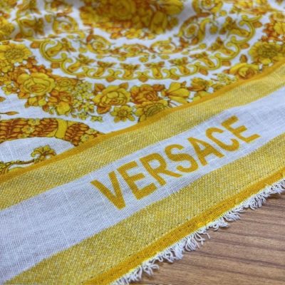 Versace Gold Pamuklu Keten Kumaş