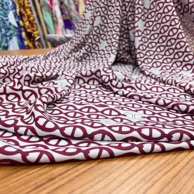 Versace Jorjet Krep Kumaş Bordo