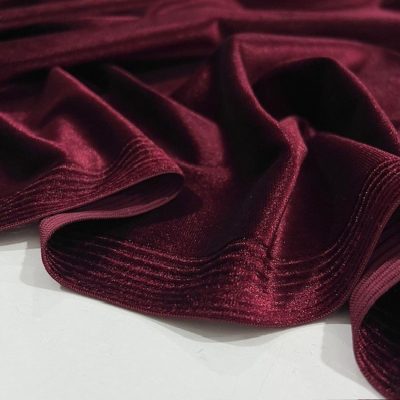 Likralı Kadife Kumaş Bordo