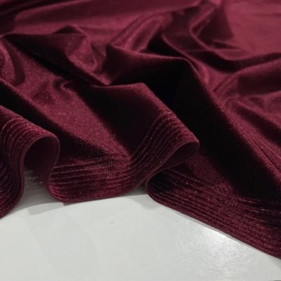 Likralı Kadife Kumaş Bordo