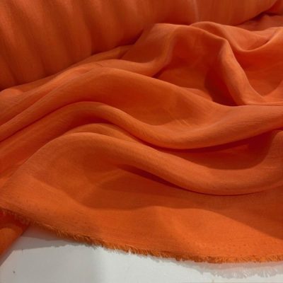 İpeker Taşlanmış Lüks Cupro Kumaş Orange GK