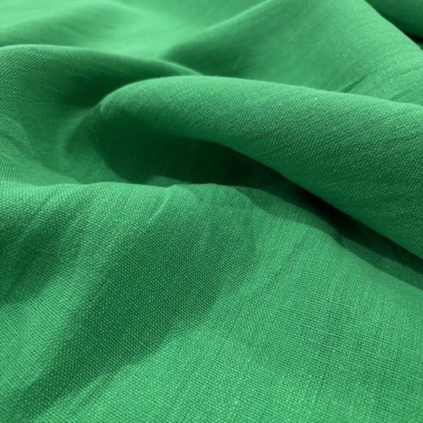 İthal 100% Keten Kumaş Benetton Yeşili BYR