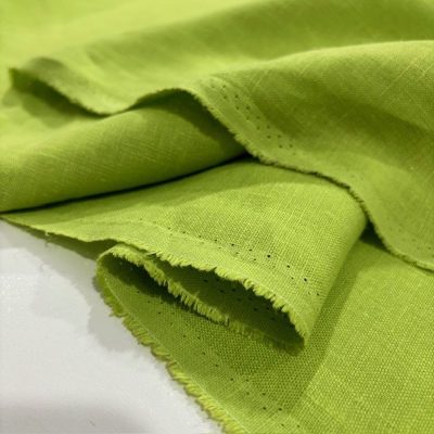 İthal 100% Keten Kumaş Neon Yeşil BYR