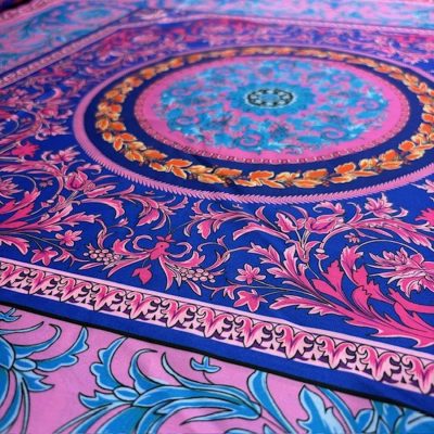 Dolce Gabbana Panel Desenli Saten Kumaş