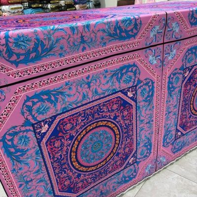 Dolce Gabbana Panel Desenli Saten Kumaş