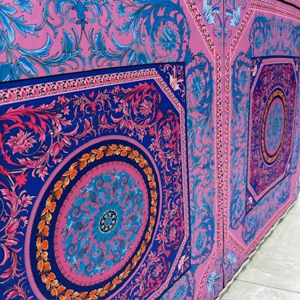 Dolce Gabbana Panel Desenli Saten Kumaş