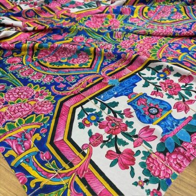 Dolce Gabbana Pembe Saten Şifon Kumaş