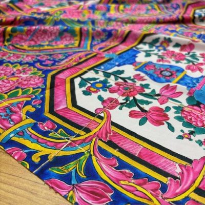 Dolce Gabbana Pembe Saten Şifon Kumaş