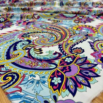 Etro Tasarım İtalyan Jorjet Krep Mor