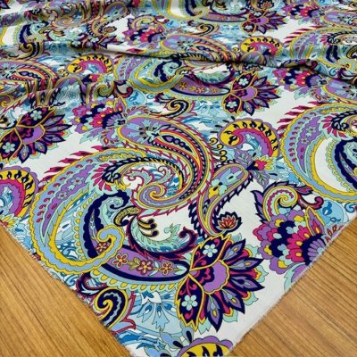 Etro Tasarım İtalyan Jorjet Krep Mor