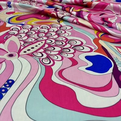 Emilio Pucci Saten Şifon Kumaş Pembe