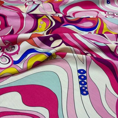 Emilio Pucci Saten Şifon Kumaş Pembe