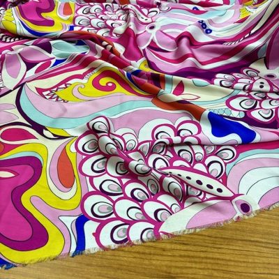 Emilio Pucci Saten Şifon Kumaş Pembe