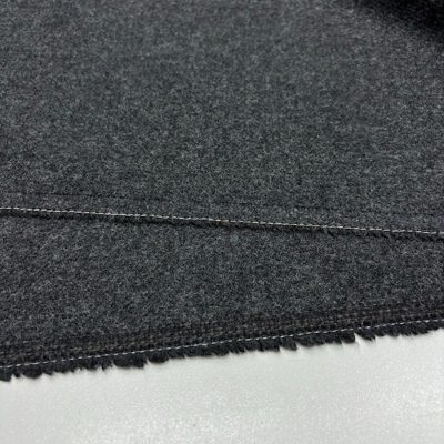 100% Yün Flanel Kumaş Siyah
