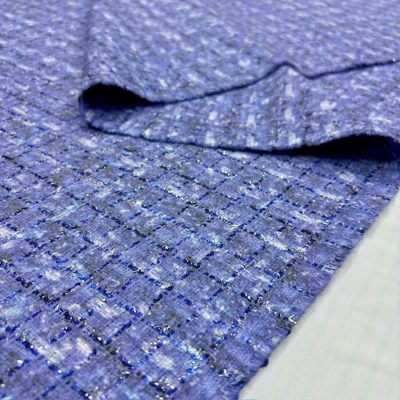 İtalyan Tasarım Işıltılı Leylak Chanel Kumaş