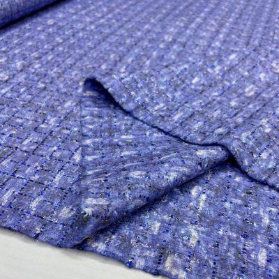 İtalyan Tasarım Işıltılı Leylak Chanel Kumaş
