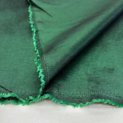 Likralı Tafta Kumaş Zümrüt Yeşili