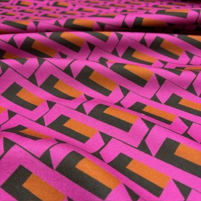 Dior Desenli Kaşe Kumaş Pembe
