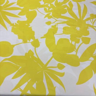 Dior Desenli İpeksi Saten Kumaş Sarı KZ
