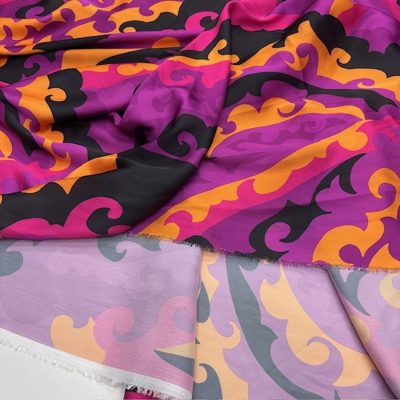 Dior Pastel İpeksi Saten Kumaş Mor KZ