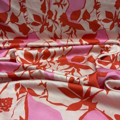 Dior Pembe Lüks İpeksi Saten Kumaş KZ