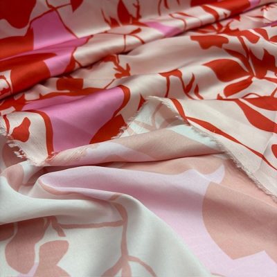 Dior Pembe Lüks İpeksi Saten Kumaş KZ
