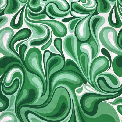 Emilio Pucci Benetton Yeşili İpeksi Saten Kumaş KZ