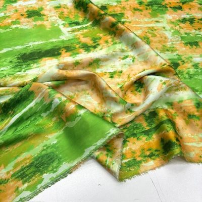 Emilio Pucci Neon Yeşil İpeksi Saten Kumaş KZ