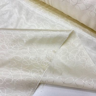 Jakarlı Avrupa İpek Astar Kumaş Krem