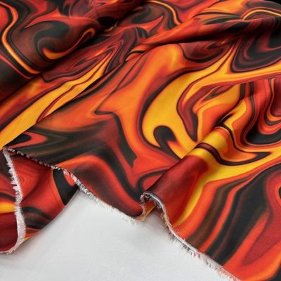 Just Cavalli Alev İpeksi Saten Kumaş KZ