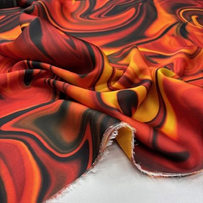 Just Cavalli Alev İpeksi Saten Kumaş KZ