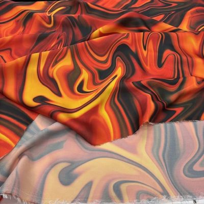 Just Cavalli Alev İpeksi Saten Kumaş KZ