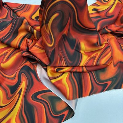 Just Cavalli Alev İpeksi Saten Kumaş KZ