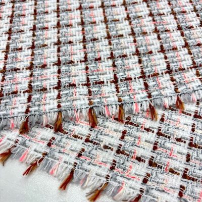 Vakko Cotton Chanel Kumaş Beyaz