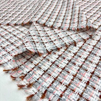 Vakko Cotton Chanel Kumaş Beyaz