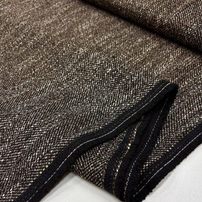 Vakko Vintage Balıksırtı Tweed Kumaş Kahve
