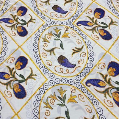 Versace Beyaz İpeksi Saten Kumaş KZ