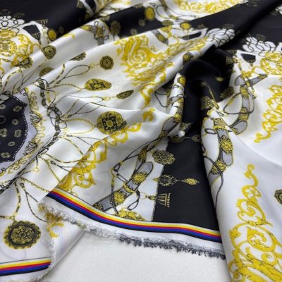 Versace Black Gold İpeksi Saten Kumaş Mor KZ