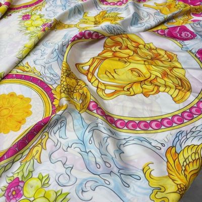 Versace İpeksi Saten Kumaş Gold KZ