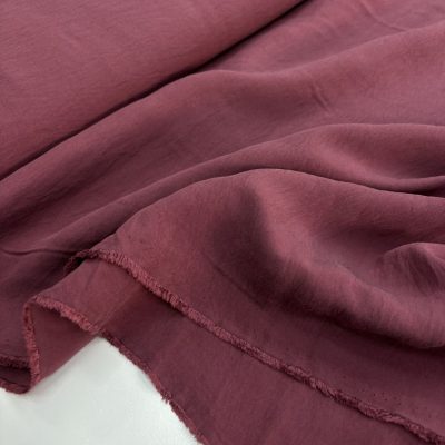Bordo Vişne Taşlanmış Cupro Kumaş