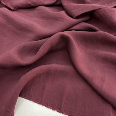 Bordo Vişne Taşlanmış Cupro Kumaş