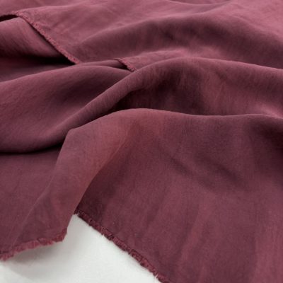 Bordo Vişne Taşlanmış Cupro Kumaş