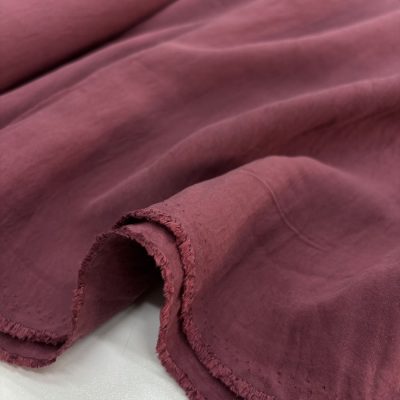 Bordo Vişne Taşlanmış Cupro Kumaş