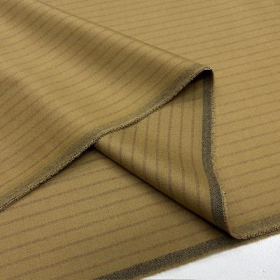 Çizgili Blazer Flanel Kaşmir Kumaş Camel YSF
