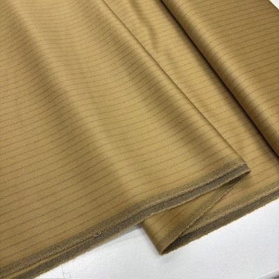Çizgili Blazer Flanel Kaşmir Kumaş Camel YSF