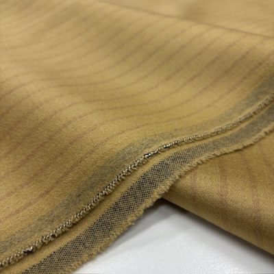 Çizgili Blazer Flanel Kaşmir Kumaş Camel YSF