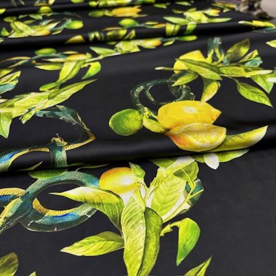 Dolce Gabbana Limon İpeksi Saten Kumaş KZ