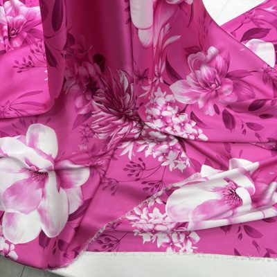 Dolce Gabbana Pembe Gül İpeksi Saten Kumaş