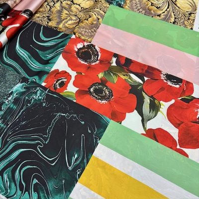 Dolce Gabbana Renkli İpeksi Saten Kumaş KZ