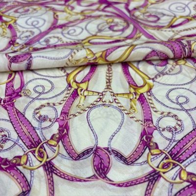 Gucci Zincir Desenli İpeksi Keten Kumaş KZ